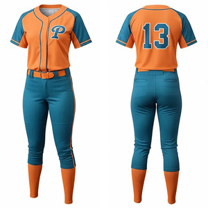 Uniformes de softball personnalisés de haute qualité, sublimation, logo imprimé sur mesure, vêtements de sport pour baseball et softball, uniforme d'équipe respirant - Product Image 4