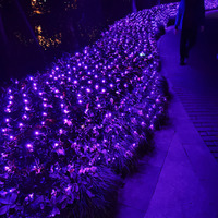 Guirlandes lumineuses LED pour filet de pêche, étanches IP65, pour extérieur, effet ciel étoilé, colorées, pour la décoration de pelouse et d'arbres