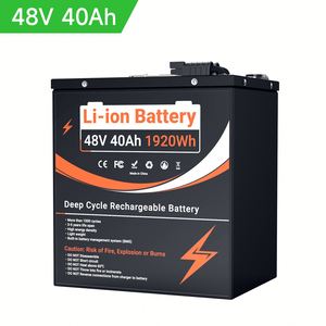 Batterie de vélo électrique au lithium 48V 40Ah en stock au Royaume-Uni, avec BMS 50A et chargeur rapide 6A pour moteur de vélo électrique 1500W - Product Image 1