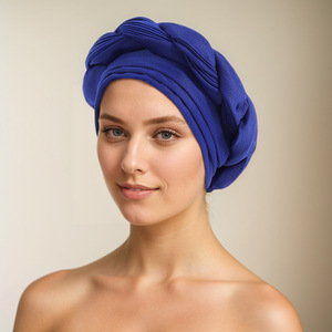 Sombrero Baotou <span class=keywords><strong>de</strong></span> lujo para mujer, gorro trenzado pesado <span class=keywords><strong>de</strong></span> tres capas, gorro <span class=keywords><strong>de</strong></span> turbante étnico al por mayor - Product Image 1