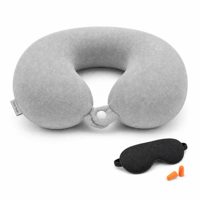 Oreiller de voyage en mousse à mémoire de forme personnalisé en usine, oreiller cervical souple en U, coussin de nuque portable pour accessoires de voyage en avion OEM ODM