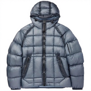 Veste matelassée imperméable unisexe de haute qualité, style vintage slim, col montant, toile brodée, logo personnalisé, hiver, nylon - Product Image 4