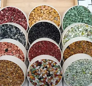 Factory Price Little Resin Bond Gravel Terrazzo Stone Chips Pebble Stones Used For Garden Landscaping And Road Paving