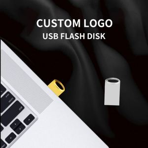 Clé USB Métallique Mini Personnalisée avec Logo, 32 Go 64 Go, Clé USB Élégante avec Trou en Forme d'Arc pour Cadeau d'Affaires de Luxe - Product Image 4
