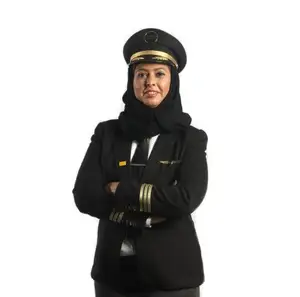 싱글 브레스트 디자인 캐빈 승무원 유니폼 세트 맞춤형 사우디 아라비아 항공 파일럿 유니폼