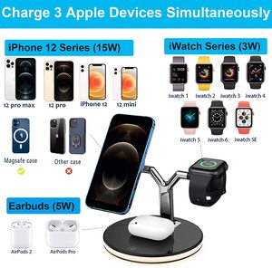 kablosuz şarj cihazı halkalı telefon kılıfı tutucu cep telefonu kablosuz hızlı şarj manyetik istasyonu iPhone iWatch <span class=keywords><strong>A</strong></span> - Product Image 2