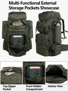 Mochila Deportiva para Senderismo al Aire Libre, Gran Capacidad, Impermeable, para Montañismo, Caza, Mochila Táctica Molle - Product Image 3