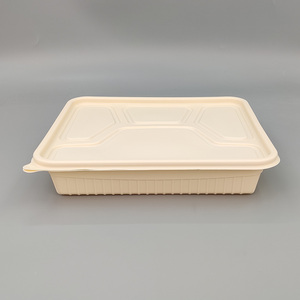 Boîtes à emporter compostables très résistantes, fabriquées à partir d'amidon de maïs naturel, parfaites pour les restaurants - Product Image 4