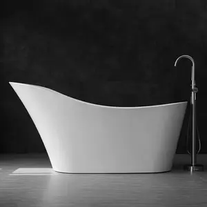広州グラスファイバー新デザイン浴槽ビクトリア朝150cm体型浴槽固体表面浴槽浴槽背の高い人のための浴槽