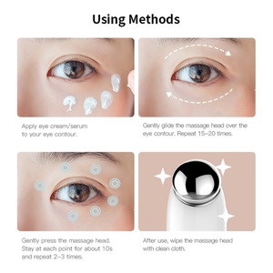 Stylo de massage oculaire à haute fréquence vibratoire au design unique, lumière 3 couleurs, anti-rides et anti-poches, soin des yeux, baguette de massage électrique pour les yeux - Product Image 5