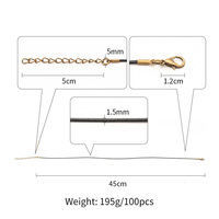 Fermoir mousqueton en bronze antique 1.5mm Corde de cire Composants de bijoux de bricolage Collier élégant Cordon et résultats
