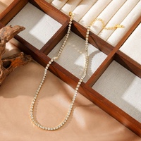 Cadenas de Acero Inoxidable 316L al por Mayor para Joyería, con Zirconia, Chapado en Oro Sólido PVD de 18K, Collar de Tenis para Hombres, Mujeres y Niñas