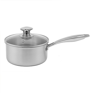 Cacerola Multiusos Híbrida <span class=keywords><strong>de</strong></span> Acero Inoxidable <span class=keywords><strong>de</strong></span> Triple Capa <span class=keywords><strong>con</strong></span> Tapa y Asa Auxiliar, Cacerola Profunda <span class=keywords><strong>de</strong></span> Acero Inoxidable <span class=keywords><strong>de</strong></span> 18 cm - Product Image 1