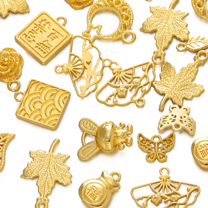 Pendentif en alliage de style chinois traditionnel, forme lapin porte-bonheur, accessoires de bijouterie DIY, breloques métalliques plaquées - Product Image 5