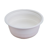 Bol à soupe en plastique rond jetable direct d'usine avec couvercle pour emporter