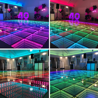 3D Spiegel Infinity LED Tanzflächen-Paneele Magnetische Pista De Baile LED Tanzfläche Hochzeit DJ-Beleuchtung LED Tanzflächen-Fliesen