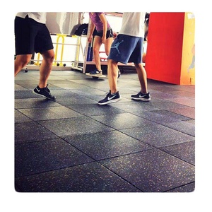 Factory High Density Gym1m*1m Mat Floor Indoor Rubber Floor for Fitness Anti-slip Epdm Gym Rubber Flooring <b>Tiles</b> <b>Plastic</b> - Product Image 6