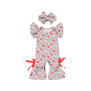 Conjuntos de Ropa para Bebés Niñas Sassy Girls 2022 con Diadema, Ropa de Moda con Mangas con Volantes para Niñas Pequeñas, Mono para Recién Nacidas - Product Image 6