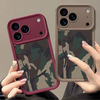 Accessoires mobiles : Coque de protection antichoc en TPU souple à motif camouflage pour iPhone 17 Pro Air 16 Pro Max