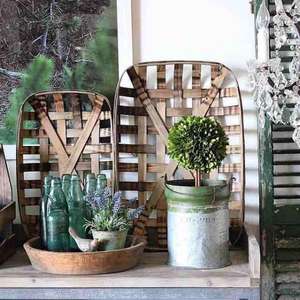 Natürliche holz bauernhaus dekorieren tabak körbe - Product Image 4