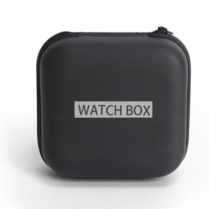 Boîte d'emballage pour montre avec fermeture éclair intelligente, boîte de rangement pour montre-bracelet, séparateurs amovibles, prix d'usine, logo personnalisé, étuis noirs, OEM - Product Image 4