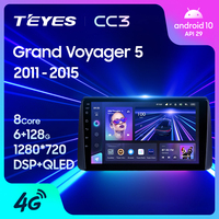 Chrysler Grand Voyager 5 2011-2015 için TEYES CC3 Araç DVD Oynatıcısı 9 İnç Çift Din GPS Navigasyonlu Araç DVD Oynatıcısı