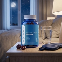 Gummies d'Ashwagandha Véganes Saveur Baies Mixtes Complément Alimentaire 60 Gummies par Bouteille Soulagement du Stress Soutien au Sommeil Marque Propre OEM
