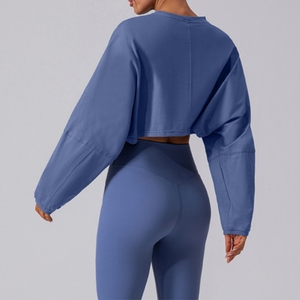 Ensemble De Survêtement Deux Pièces Athlétique Pour Femmes: Haut Court Manches Longues et Leggings De Sport Pour L'Entraînement - Product Image 3