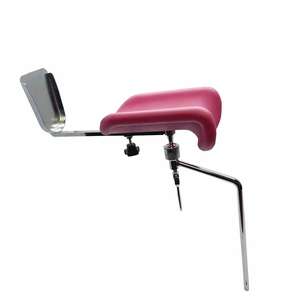 Repose-jambes médical en PU rose GreatMicroCare KY-24 pour chaise gynécologique, accessoires <span class=keywords><strong>de</strong></span> table d'opération, hôpital - Product Image 2