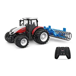 Modèle à échelle 1/24 6CH 2.4GHZ en plastique pneu en caoutchouc jouets tracteur RC avec fonction de nivellement du sol