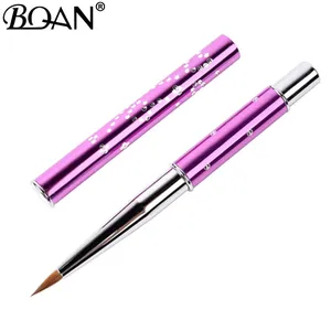 <span class=keywords><strong>BQAN</strong></span> 1PCS Pincel de Uñas 3D Morado, Pincel de Arte para Uñas Acrílicas, Pincel de Kolinsky Sable Puro, Pincel de Dibujo 3D - Product Image 3
