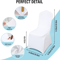 Housse de chaise extensible en Spandex, 22 couleurs, longueur au sol, ajustement universel, pour mariage, banquet, fête, événement, vente en gros