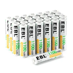 Bateria recarregável EBL 28 contagens de carga 1.2V 1100mAh Ni-MH