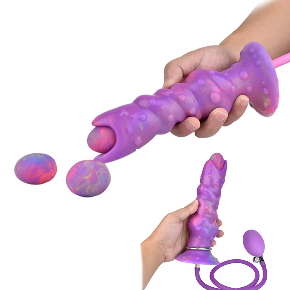 YOCY Luminous Ovipositor Dildo For Women Stimulation With Vagian Eggs Sex Toy