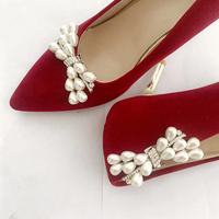 Clips de chaussures en perles et nœuds, boucles de chaussures en cristal, ornements de chaussures détachables pour talons hauts, accessoires de décoration de chaussures de mariée