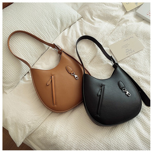 Female Large Capacity Round Hand Bag New <b>Shoulder</b> <b>Strap</b> Korean Version Simple Bags Women Single <b>Shoulder</b> Bag Tanjing - Product Image 2