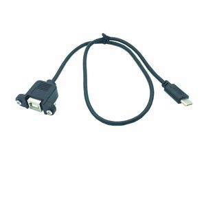 Type <b>C</b> To <b>Usb</b> B Female <b>Adapter</b> With Screw Mount 0.5m Panel Cable - Product Image 3