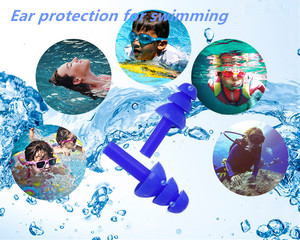مصنع قمادات أذن عازلة للصوت 3 طبقات لإلغاء الضوضاء مقاومة للماء للسباحة سدادات أذن سيليكون - Product Image 2