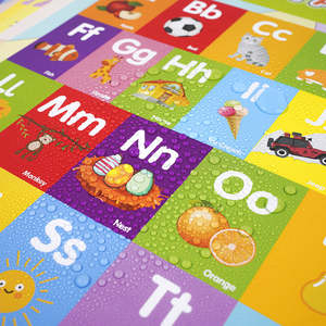 โปสเตอร์กันน้ำแบบแบนสำหรับเด็กก่อนวัยเรียนและเด็กเล็ก สำหรับการเรียนรู้ในโรงเรียนอนุบาล บ้าน และห้องเรียน - Product Image 2