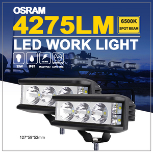 Màu sắc kép Side Shooter chùm mini 5 "35 wát LED làm việc ánh sáng 6500K <span class=keywords><strong>Strobe</strong></span> xe ánh sáng thanh tự động Sương Mù Ánh sáng cho xe tải SUV ATV 4WD Xe tải - Product Image 3