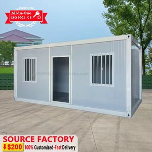 Casa Contenedor Prefabricada de Acero Expandible y Plegable para Uso como Almacén o Alojamiento Temporal para Personal con Baño para Villa - Product Image 1