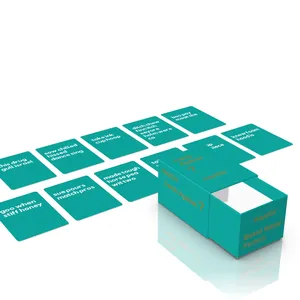 상자 앞면 및 뒷면 인쇄 로고와 방수 승화 카드 놀이 골드 종이 Pvc 플라스틱 게임 사용자 정의 포커 놀이 카드