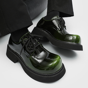 Zapatos de Cuero para Hombre, Coloridos, Brillantes, Suaves, Antideslizantes, con Punta en Pico, para Todas las Temporadas - Product Image 5