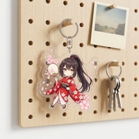 Porte-clés en acrylique personnalisé sur le thème de l'anime, différents styles d'accessoires de porte-clés en option