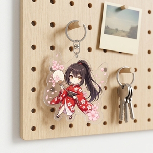 Portachiavi in Acrilico Personalizzato con Temi Anime, Vari Stili di Accessori per Portachiavi Opzionali - Product Image 2