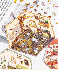 JHM fai da te 3D adesivi paesaggio in miniatura scena adesivi, divertente cabina fai da te scena impilamento e incollatura a mano conto per bambino - Product Image 1