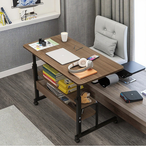 Shaohua hiện đại MDF máy tính bằng gỗ bàn chuyển đổi di động nhà bàn với bánh xe cho sinh viên dễ dàng để nâng cao và di chuyển - Product Image 4