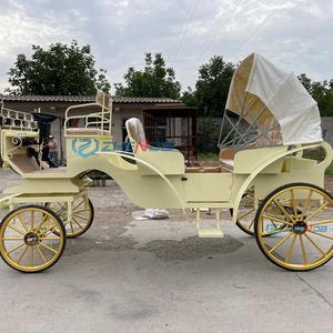 Nouvelle Carrosse Royale Dorée de Luxe pour Mariage, Électrique et Tirée par des Chevaux, à Vendre - Product Image 5