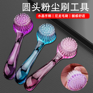 Nail Brush Oval Head 12.5cm Long Handle Synthetic Bristles For Nail Cleaning And Buffing Multifunctional Tool - Product Image 3