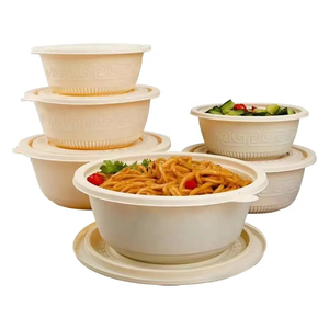 500 1000 1250 1500 ML Biodegradable sekali pakai jagung jagung pati sup anjing mangkuk dengan tutup - Product Image 4